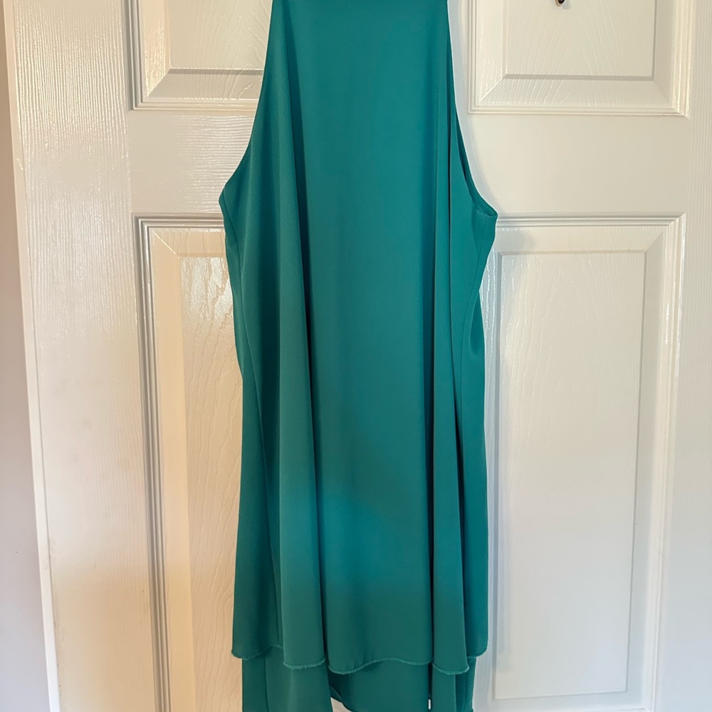 fab'rik Green Tiered Halter Sundress